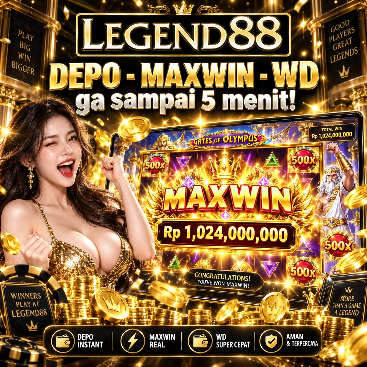 Legend88 - Slot Gacor Malam Ini Jackpot Besar SLOT88 Gampang Menang by Hey siriusly